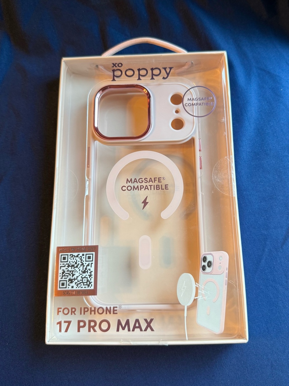 Poppy MagSafe-Compatible Clear Case for iPhone 17 Pro Max — Rose Gold Trim